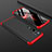 Handyhülle Hülle Hartschalen Kunststoff Schutzhülle Tasche Matt Vorder und Rückseite 360 Grad Ganzkörper R01 für Xiaomi Mi Note 10 Pro Rot und Schwarz