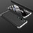 Handyhülle Hülle Hartschalen Kunststoff Schutzhülle Tasche Matt Vorder und Rückseite 360 Grad Ganzkörper R01 für Xiaomi Mi Note 10 Pro Silber und Schwarz