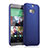 Handyhülle Hülle Kunststoff Schutzhülle Matt für HTC One M8 Blau