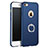 Handyhülle Hülle Kunststoff Schutzhülle Matt Loch mit Fingerring Ständer für Apple iPhone 8 Blau
