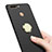 Handyhülle Hülle Kunststoff Schutzhülle Matt mit Fingerring Ständer A02 für Huawei Honor 8 Pro Schwarz