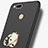 Handyhülle Hülle Kunststoff Schutzhülle Matt mit Fingerring Ständer A02 für Xiaomi Mi A1 Schwarz