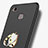 Handyhülle Hülle Kunststoff Schutzhülle Matt mit Fingerring Ständer A02 für Xiaomi Redmi 3 Pro Schwarz