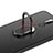 Handyhülle Hülle Kunststoff Schutzhülle Matt mit Fingerring Ständer A03 für Huawei Rhone Schwarz