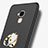 Handyhülle Hülle Kunststoff Schutzhülle Matt mit Fingerring Ständer A04 für Huawei GR5 Mini Schwarz