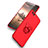 Handyhülle Hülle Kunststoff Schutzhülle Matt mit Fingerring Ständer A04 für Huawei Honor View 10 Rot