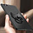 Handyhülle Hülle Kunststoff Schutzhülle Matt mit Fingerring Ständer A04 für Huawei P10 Plus Schwarz