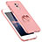 Handyhülle Hülle Kunststoff Schutzhülle Matt mit Fingerring Ständer A06 für Huawei Honor 6X Rosa