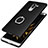 Handyhülle Hülle Kunststoff Schutzhülle Matt mit Fingerring Ständer A07 für Huawei Honor 6X Pro Schwarz