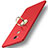 Handyhülle Hülle Kunststoff Schutzhülle Matt mit Fingerring Ständer für Huawei GR5 Rot