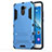Handyhülle Hülle Kunststoff Schutzhülle Matt mit Ständer für Huawei Y7 Prime Blau