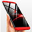 Handyhülle Hülle Kunststoff Schutzhülle Matt Vorder und Rückseite 360 Grad mit Fingerring Ständer Q01 für Samsung Galaxy A6 Plus (2018) Rot und Schwarz