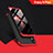 Handyhülle Hülle Kunststoff Schutzhülle Matt Vorder und Rückseite 360 Grad Q01 für Huawei Enjoy 9 Plus Rot und Schwarz