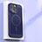 Handyhülle Hülle Kunststoff Schutzhülle Punkte Loch Tasche mit Mag-Safe Magnetic Magnetisch für Apple iPhone 13 Pro Max Blau