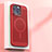 Handyhülle Hülle Kunststoff Schutzhülle Punkte Loch Tasche mit Mag-Safe Magnetic Magnetisch für Apple iPhone 13 Pro Max Rot