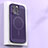 Handyhülle Hülle Kunststoff Schutzhülle Punkte Loch Tasche mit Mag-Safe Magnetic Magnetisch für Apple iPhone 13 Pro Max Violett