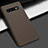 Handyhülle Hülle Kunststoff Schutzhülle Tasche Matt M01 für Samsung Galaxy S10 Plus Braun