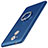 Handyhülle Hülle Kunststoff Schutzhülle Tasche Matt mit Fingerring Ständer A01 für Huawei Enjoy 6S Blau
