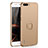 Handyhülle Hülle Kunststoff Schutzhülle Tasche Matt mit Fingerring Ständer A01 für Huawei Honor 6 Plus Gold
