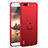 Handyhülle Hülle Kunststoff Schutzhülle Tasche Matt mit Fingerring Ständer A01 für Huawei Honor 6 Plus Rot