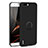 Handyhülle Hülle Kunststoff Schutzhülle Tasche Matt mit Fingerring Ständer A01 für Huawei Honor 6 Plus Schwarz