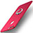 Handyhülle Hülle Kunststoff Schutzhülle Tasche Matt mit Fingerring Ständer A01 für Huawei Honor 8 Rot