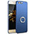 Handyhülle Hülle Kunststoff Schutzhülle Tasche Matt mit Fingerring Ständer A01 für Huawei Honor 9 Premium Blau