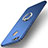 Handyhülle Hülle Kunststoff Schutzhülle Tasche Matt mit Fingerring Ständer A01 für Huawei Nova 2 Plus Blau