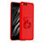 Handyhülle Hülle Kunststoff Schutzhülle Tasche Matt mit Fingerring Ständer A01 für Xiaomi Mi 6 Rot