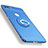 Handyhülle Hülle Kunststoff Schutzhülle Tasche Matt mit Fingerring Ständer A02 für Huawei Enjoy 7S Blau