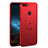 Handyhülle Hülle Kunststoff Schutzhülle Tasche Matt mit Fingerring Ständer A03 für Huawei Enjoy 8 Rot