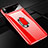 Handyhülle Hülle Kunststoff Schutzhülle Tasche Matt mit Magnetisch Fingerring Ständer A01 für Apple iPhone XR Rot