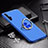 Handyhülle Hülle Kunststoff Schutzhülle Tasche Matt mit Magnetisch Fingerring Ständer A01 für Huawei Honor 20 Pro Blau