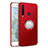 Handyhülle Hülle Kunststoff Schutzhülle Tasche Matt mit Magnetisch Fingerring Ständer A01 für Samsung Galaxy A9s Rot