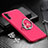 Handyhülle Hülle Kunststoff Schutzhülle Tasche Matt mit Magnetisch Fingerring Ständer A01 für Samsung Galaxy Note 10 5G Rot