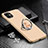 Handyhülle Hülle Kunststoff Schutzhülle Tasche Matt mit Magnetisch Fingerring Ständer P03 für Apple iPhone 11 Gold