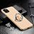 Handyhülle Hülle Kunststoff Schutzhülle Tasche Matt mit Magnetisch Fingerring Ständer P03 für Apple iPhone 11 Pro Max Gold
