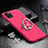 Handyhülle Hülle Kunststoff Schutzhülle Tasche Matt mit Magnetisch Fingerring Ständer P03 für Apple iPhone 11 Pro Max Rot