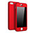 Handyhülle Hülle Kunststoff Schutzhülle Tasche Matt Vorder und Rückseite 360 Grad für Apple iPhone 5 Rot
