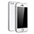 Handyhülle Hülle Kunststoff Schutzhülle Tasche Matt Vorder und Rückseite 360 Grad für Apple iPhone 5 Silber