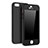 Handyhülle Hülle Kunststoff Schutzhülle Tasche Matt Vorder und Rückseite 360 Grad für Apple iPhone 5S Schwarz