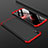 Handyhülle Hülle Kunststoff Schutzhülle Tasche Matt Vorder und Rückseite 360 Grad für Huawei Enjoy 9 Rot und Schwarz