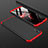 Handyhülle Hülle Kunststoff Schutzhülle Tasche Matt Vorder und Rückseite 360 Grad für Huawei Honor 8A Rot und Schwarz