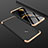 Handyhülle Hülle Kunststoff Schutzhülle Tasche Matt Vorder und Rückseite 360 Grad für Huawei Honor 8X Gold und Schwarz