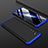 Handyhülle Hülle Kunststoff Schutzhülle Tasche Matt Vorder und Rückseite 360 Grad für Huawei Honor V30 Pro 5G Blau und Schwarz