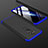 Handyhülle Hülle Kunststoff Schutzhülle Tasche Matt Vorder und Rückseite 360 Grad für Huawei Mate 20 Lite Blau und Schwarz