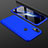 Handyhülle Hülle Kunststoff Schutzhülle Tasche Matt Vorder und Rückseite 360 Grad für Huawei Nova 3i Blau