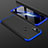 Handyhülle Hülle Kunststoff Schutzhülle Tasche Matt Vorder und Rückseite 360 Grad für Huawei Nova 3i Blau und Schwarz