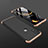 Handyhülle Hülle Kunststoff Schutzhülle Tasche Matt Vorder und Rückseite 360 Grad für Huawei Nova Lite 3 Gold und Schwarz