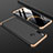 Handyhülle Hülle Kunststoff Schutzhülle Tasche Matt Vorder und Rückseite 360 Grad für Huawei P30 Lite Gold und Schwarz